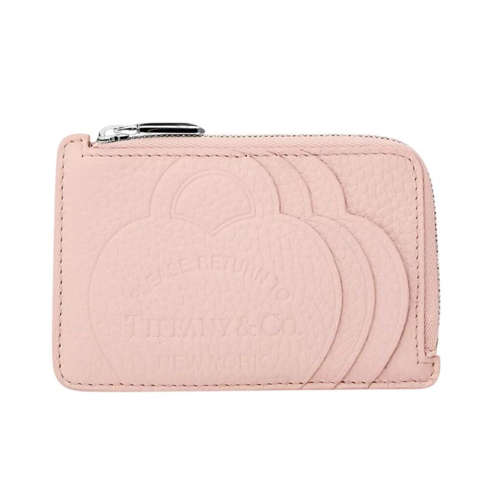 Tiffany & Co Leather Card Wallet / Pink